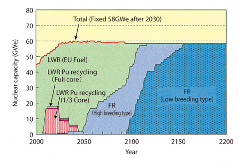 Fig.1-19 The shift from phase II candidate (a) LWR to FR