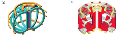 Fig.3-13 Comparison of superconducting coil system in (a) the proposed DEMO reactor and (b) conventional tokamak reactor