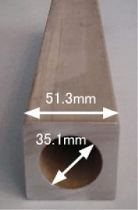 Fig.3-25 Photo of full size CS circle-in-square conduit made of improved JK2