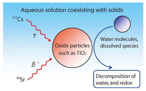 Fig.7-19 Promotion of reaction in aqueous solution by solids under irradiation