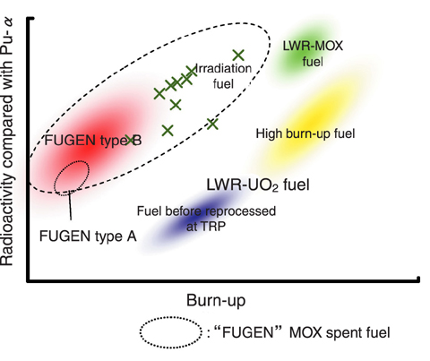 Fig.8-1 Features of "FUGEN" MOX spent fuel (ex.)