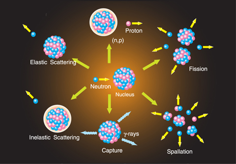 Fig.7-3 Types of nuclear reactions