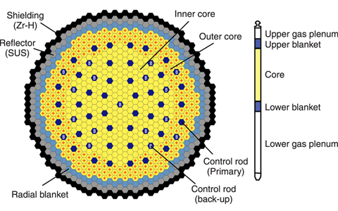 Fig.1-4 Configuration of core and fuel pin for commercial JSFR