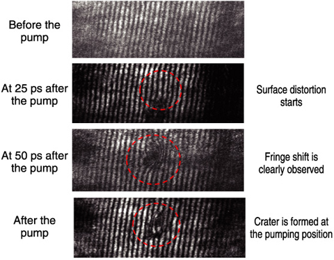 Fig.4-8　Soft X-ray interferogram of platinum surface pumped by ultra-short laser pulse