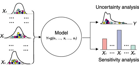 Fig.6-13　Concept of uncertainty and sensitivity analysis