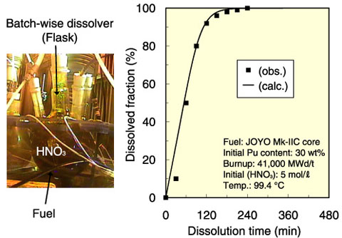 Fig.1-29　Dissolution behavior of FBR spent fuel in a batch-wise dissolver