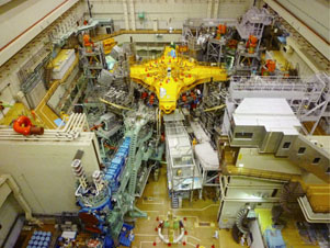 Main part of JT-60 under the disassembly work (March 2011)