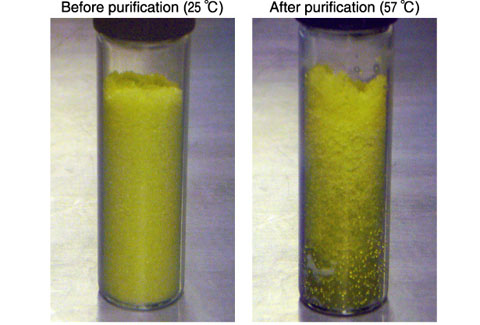 Fig.12-7　UNH crystal before and after purification