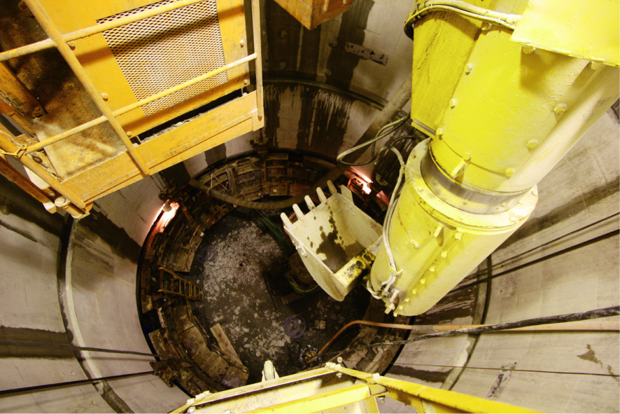 View of the Main Shaft at GL -480 m