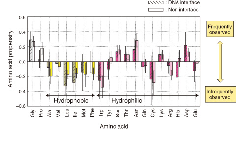 Fig.5-6　Propensities of amino acid residues in conformationally changed fragments