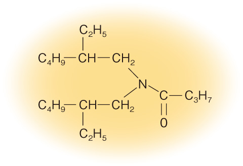Fig.8-13　Structure of N,N-di(2-ethylhexyl)butanamide (DEHBA)