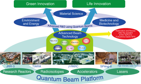 Fig.5-4　Quantum beam facilities and research system for quantum beam science and technology in JAEA