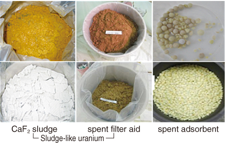 Fig.8-7　Sludge-like uranium and the spent adsorbent