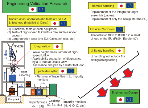 Fig.9-10　Contents of engineering validation and engineering design activities of the lithium facility of IFMIF/EVEDA