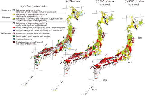 Fig.8-22 Subsurface geological mapping of the Japanese Islands