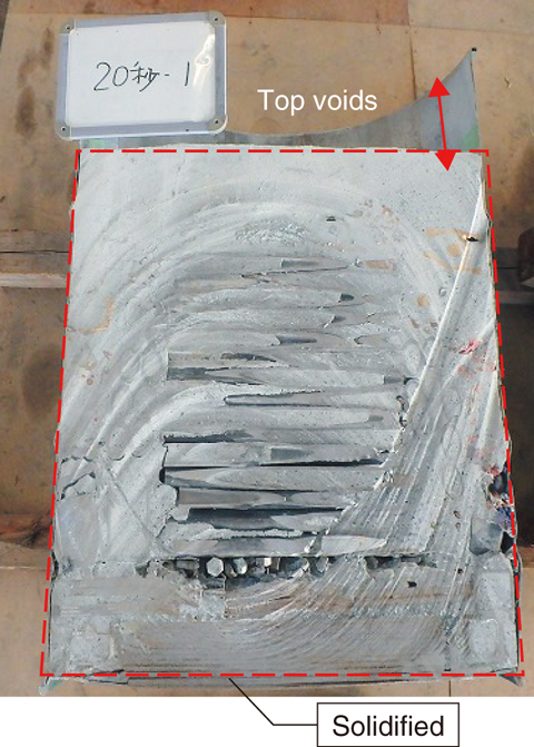 Fig.8-9  A vertical cross-sectional view of the simulated waste