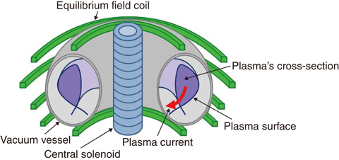 Fig.9-10  Schematic of tokamak plasma (donut-shaped)