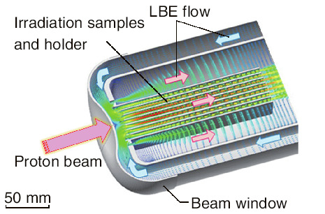 Fig.4-8  Schematic of a lead-bismuth-eutectic (LBE) target vessel
