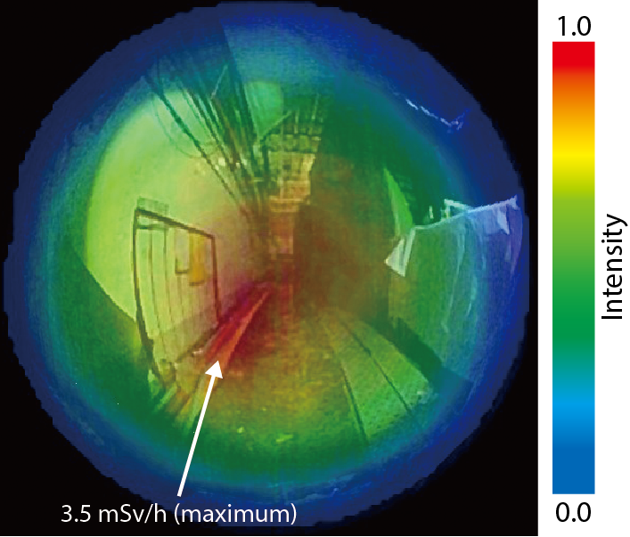 Fig.1-17  Visualization result of radioactive substances inside 1F3fs turbine building