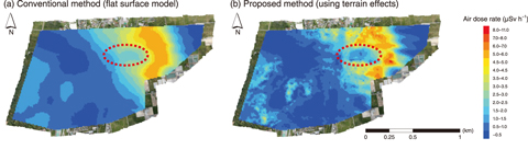 Fig.1-37  Contour maps of the calculated air dose rate