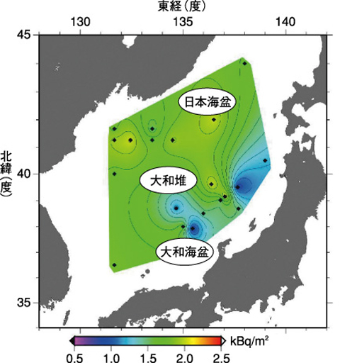 図7-3　137Csの日本海海水中分布図