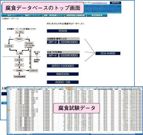 図2-8　腐食データベースの画面の例