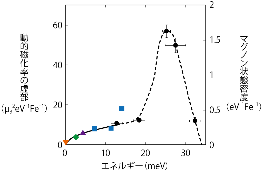 図3-14　中性子散乱で得られたマグノン状態密度