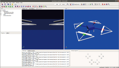 図１-２５　ドローン飛行シミュレーションの実行画面例